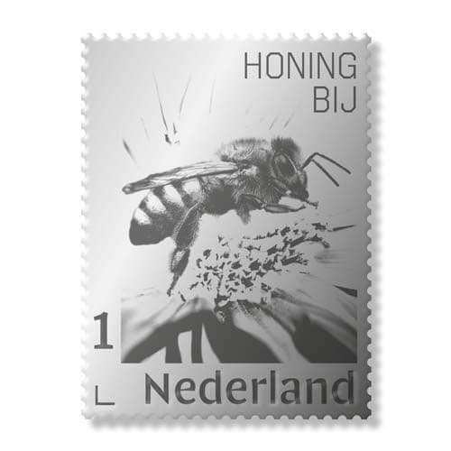 De Honingbij - Postzegel met zilver