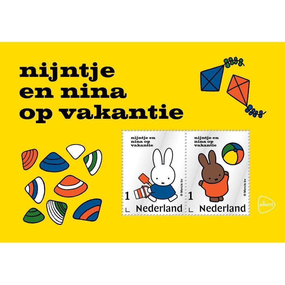 nijntje en nina op vakantie silver stamp sheet