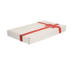 Brievenbusdoos A5+ 255X160X28mm Wit Rode strik