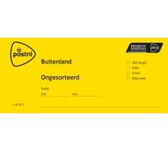 Zaklabel priority ongesorteerd geel
