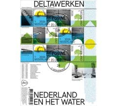 Deltawerken (gestempeld postzegelvel)