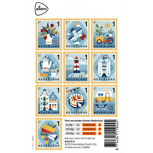 Bpost - 10 postzegels - tarief BE1 - Dit is Belgische mode