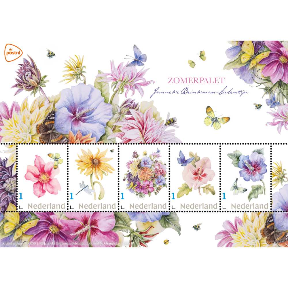 Janneke Brinkman – Zomerpalet complete stamp sheet