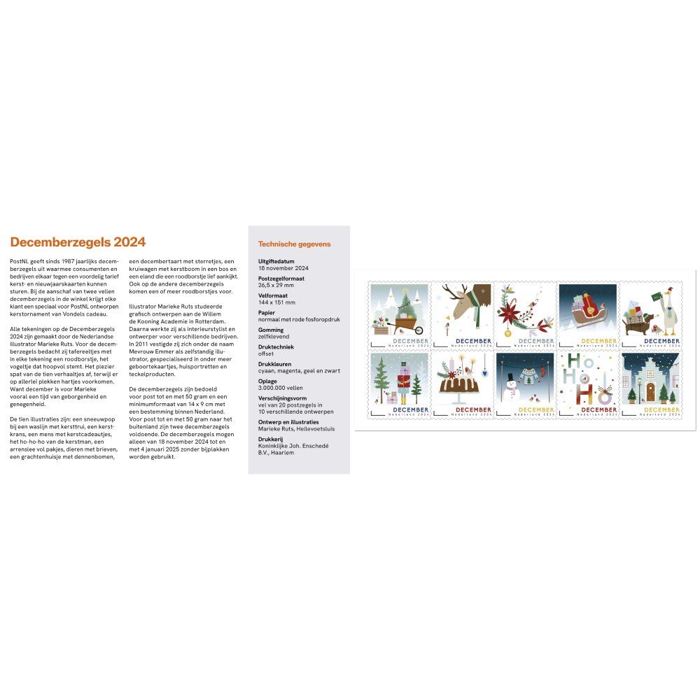 Decemberzegels 2024 (postzegelmapje nr. 697) | PostNL webshop